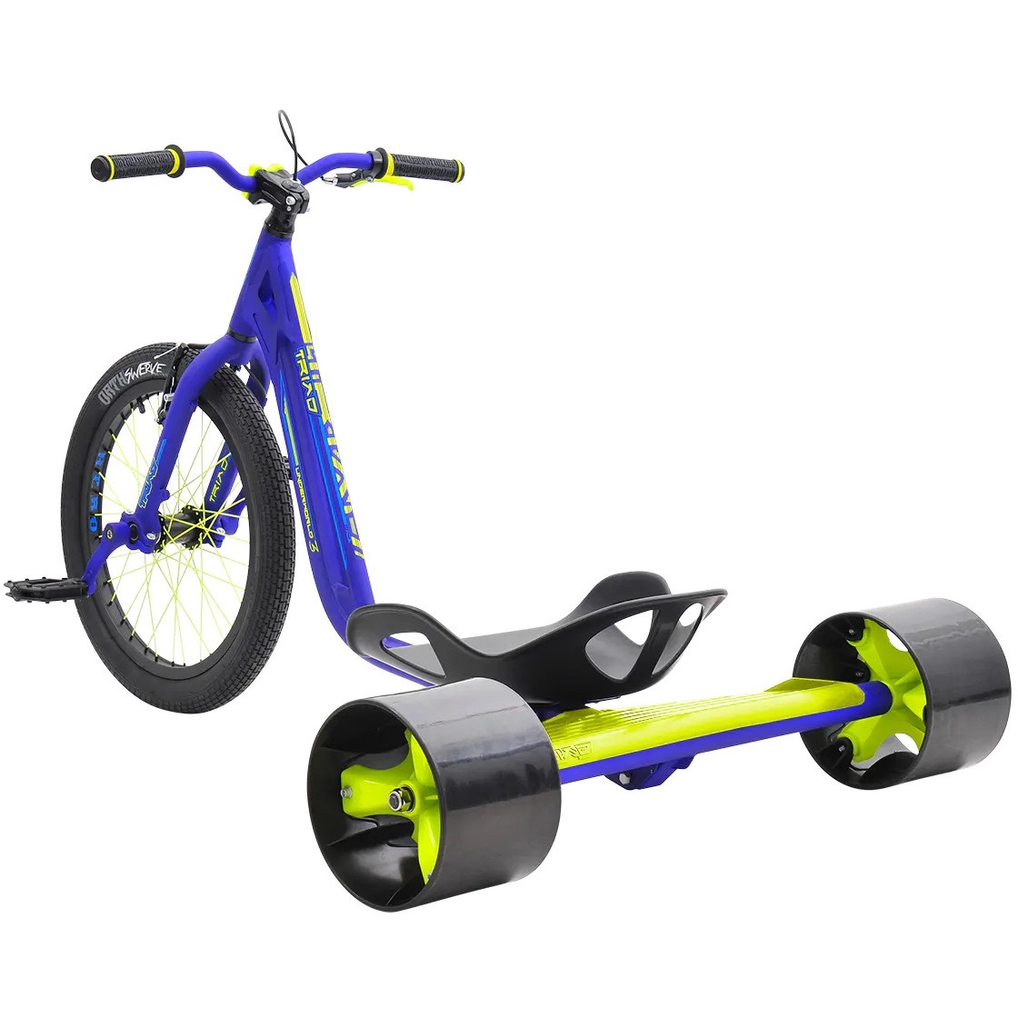 Pre Owned Triad Underworld 3 Drift Trike Blue Neon Yellow