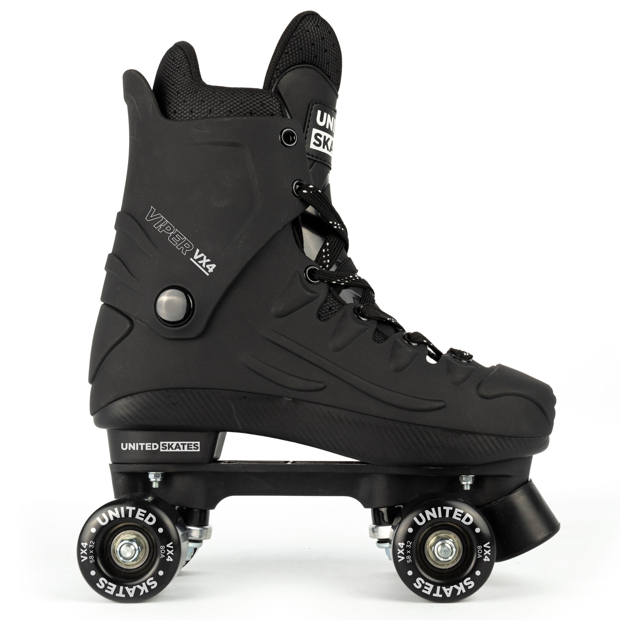 United Skates VX4 Quad Roller Skates Black SkateHut