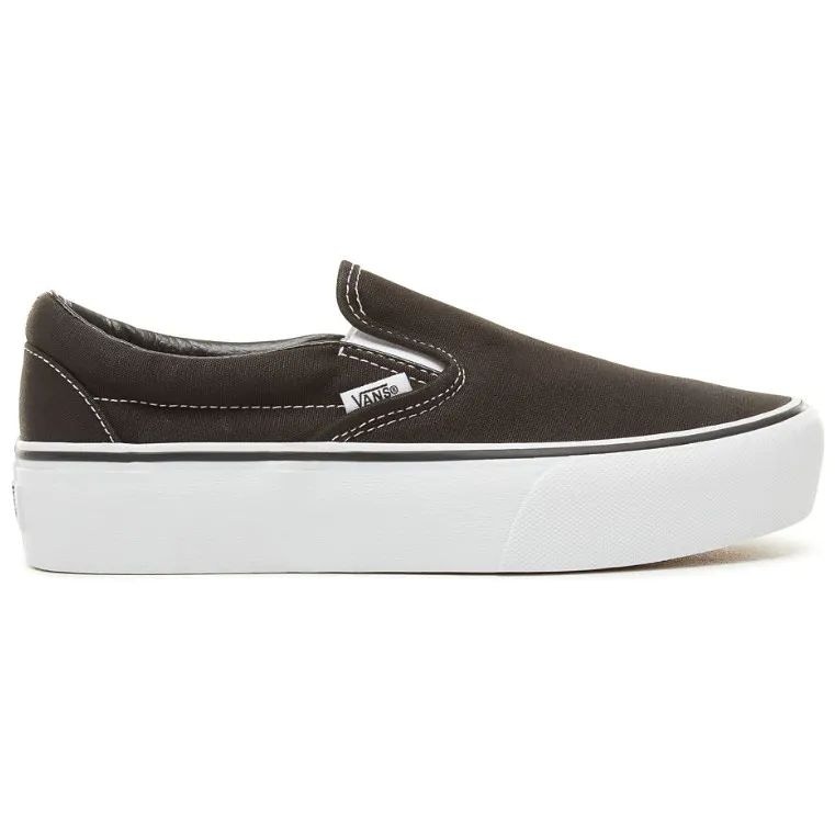 Vans Classic Slip On Platform Skate Shoes Black SkateHut