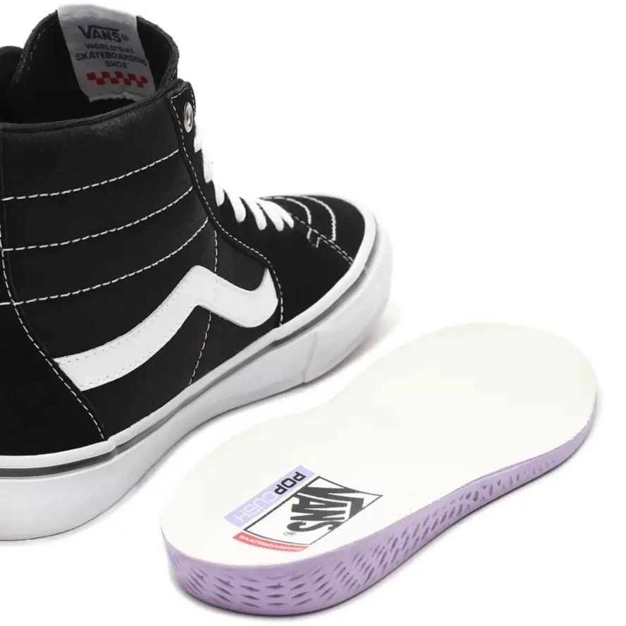 Vans Skate Sk8 Hi High Top Skate Shoes Black White SkateHut