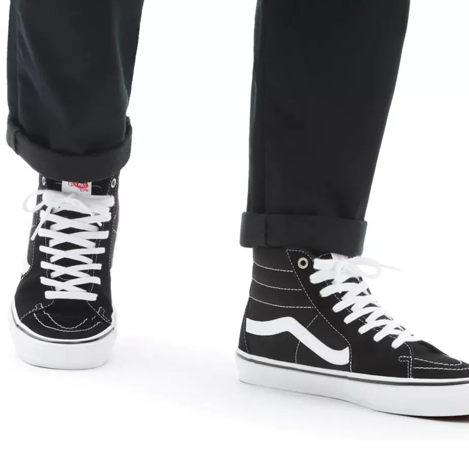 Vans Skate Sk8 Hi High Top Skate Shoes Black White SkateHut
