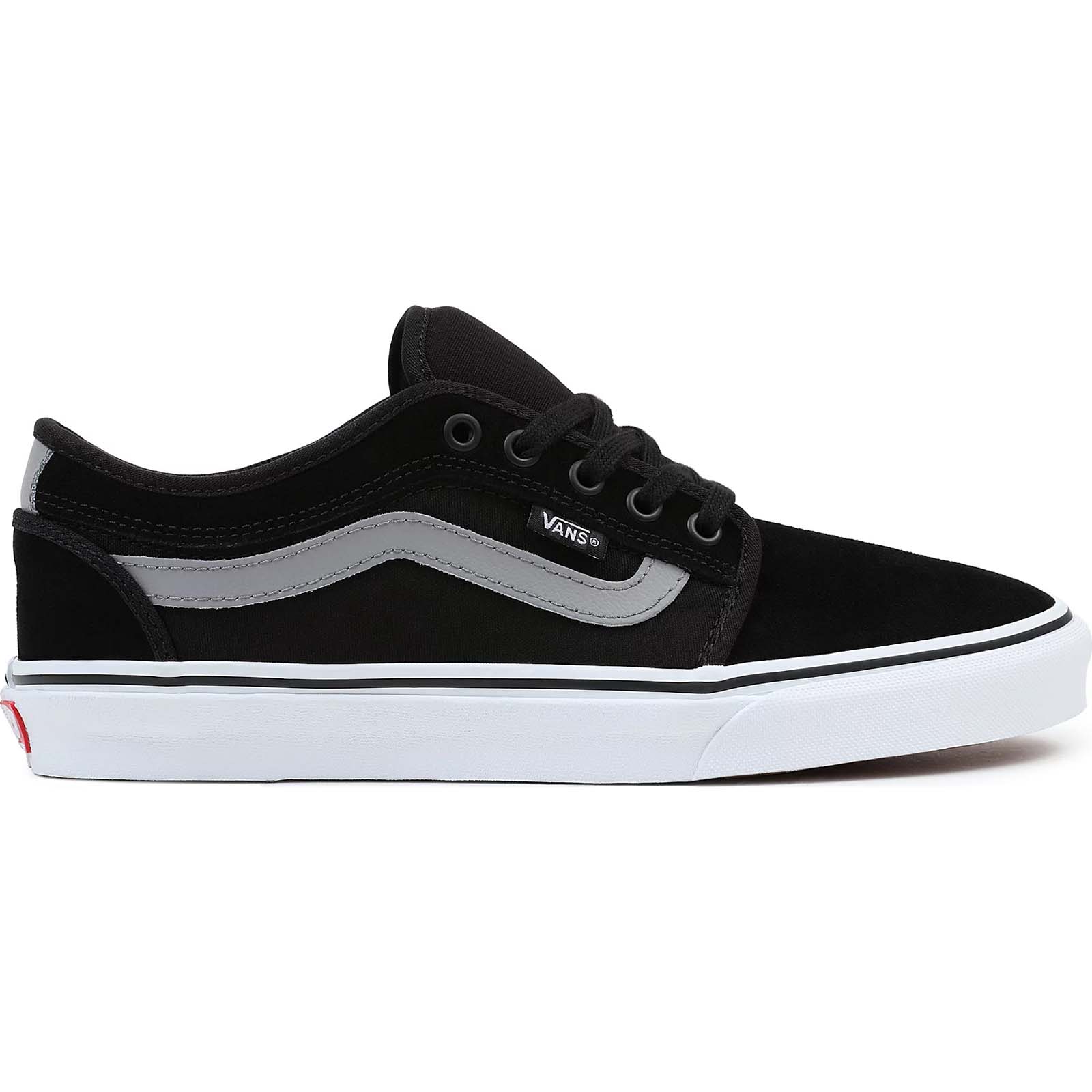 Vans Chukka Low Sidestripe Skate Shoes Black Grey White SkateHut