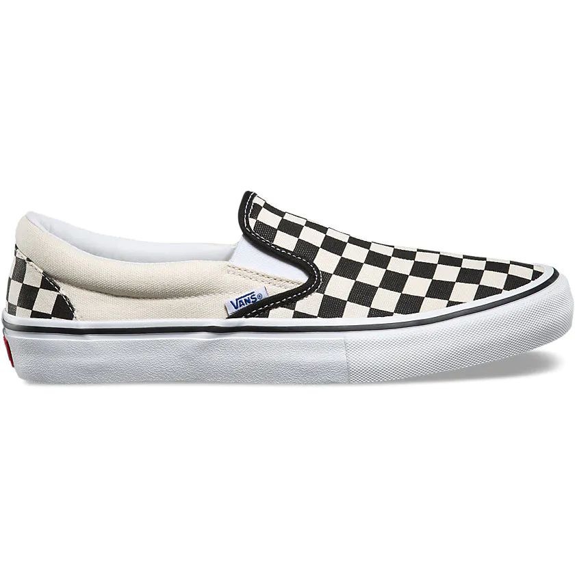 Vans Slip On Pro Skate Shoes Checkerboard Black White SkateHut