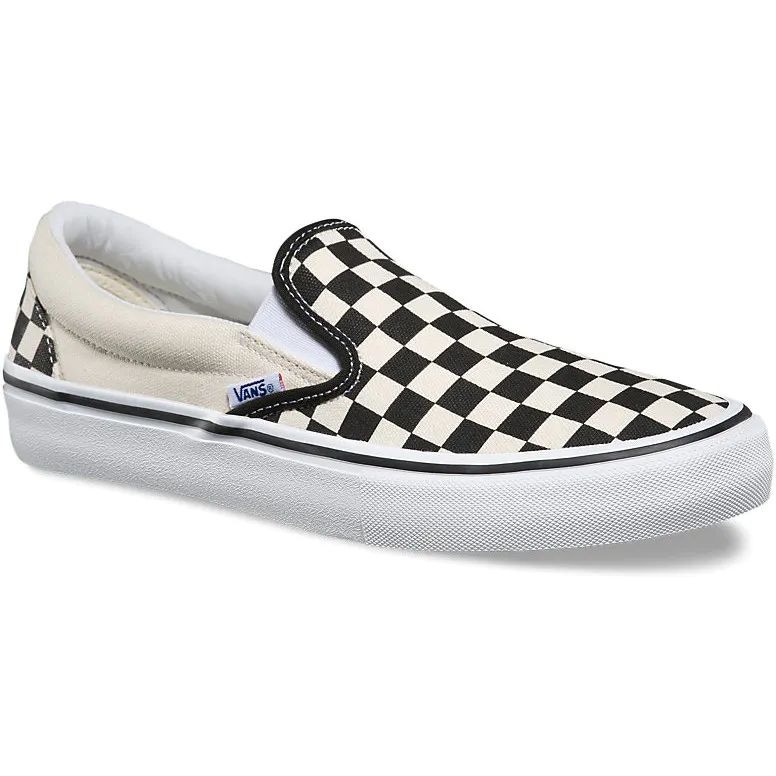Vans slip on pro black and white on sale