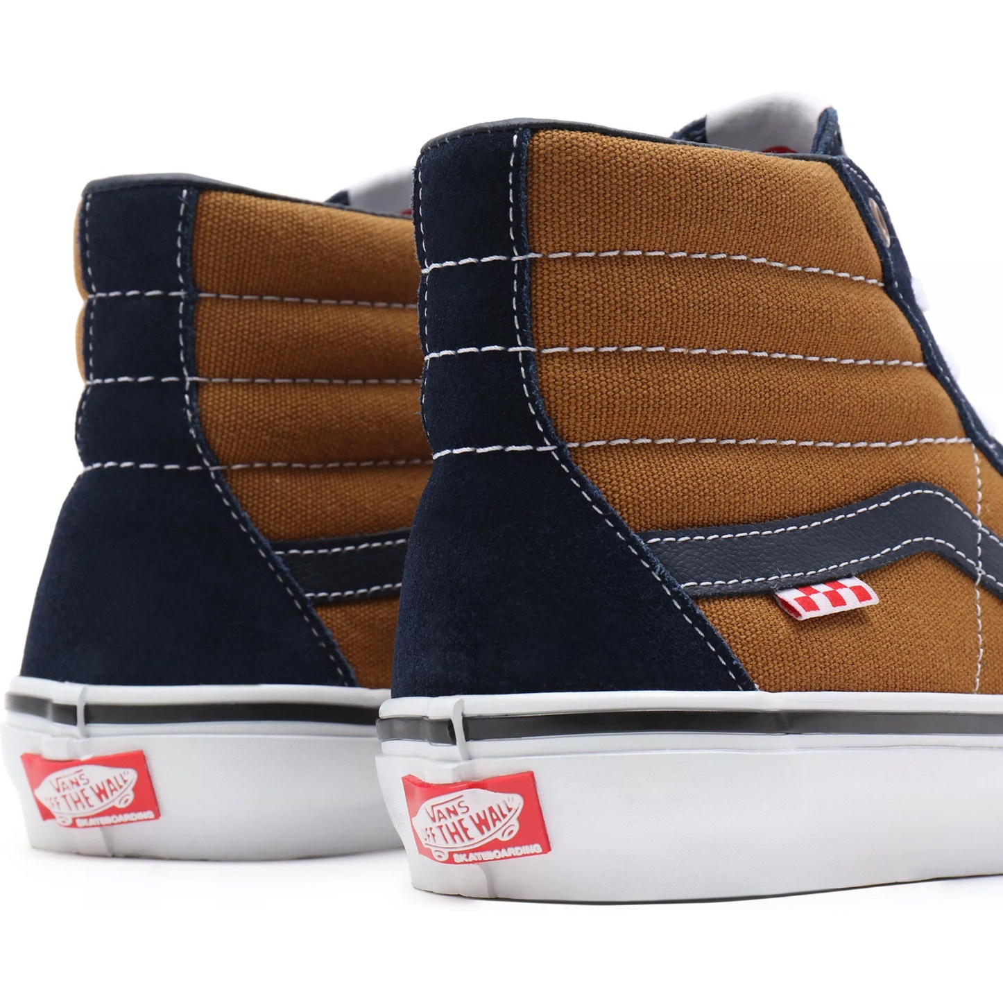 Vans Skate Sk8 Hi Reynolds High Top Skate Shoes Navy Golden Brown SkateHut