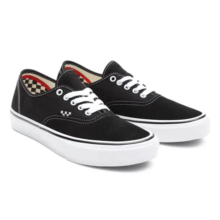 Vans Skate Authentic Skate Shoes Black White SkateHut