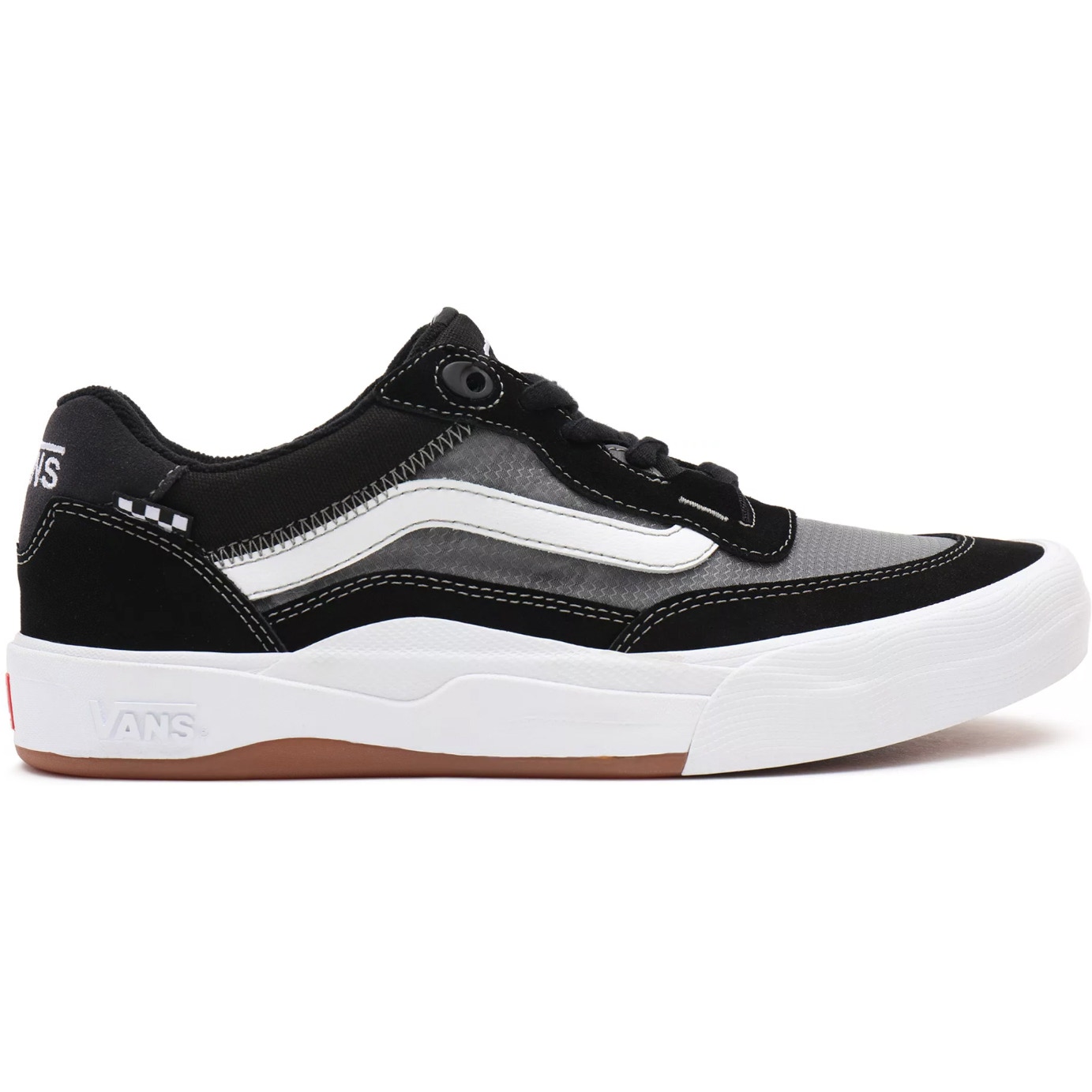 Vans black and white skate shoes on sale