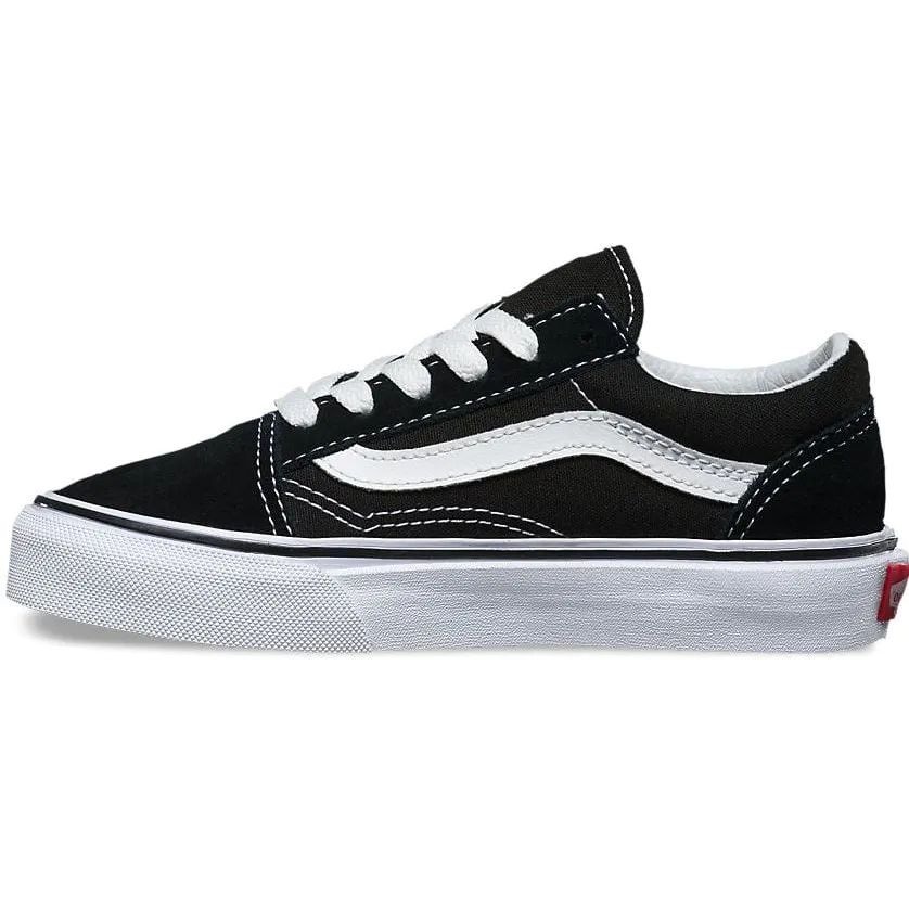 Vans Old Skool Kids Skate Shoes Black True White SkateHut