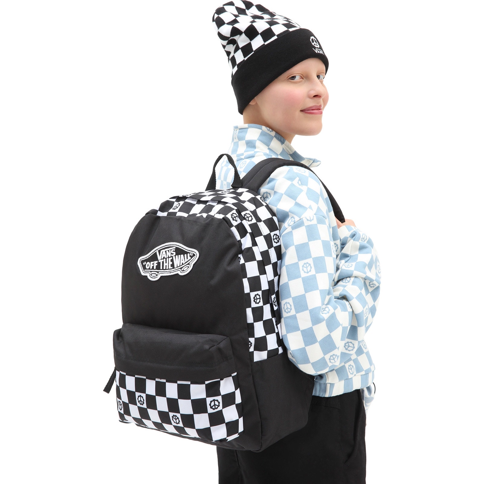 Vans realm checkered 22l backpack store
