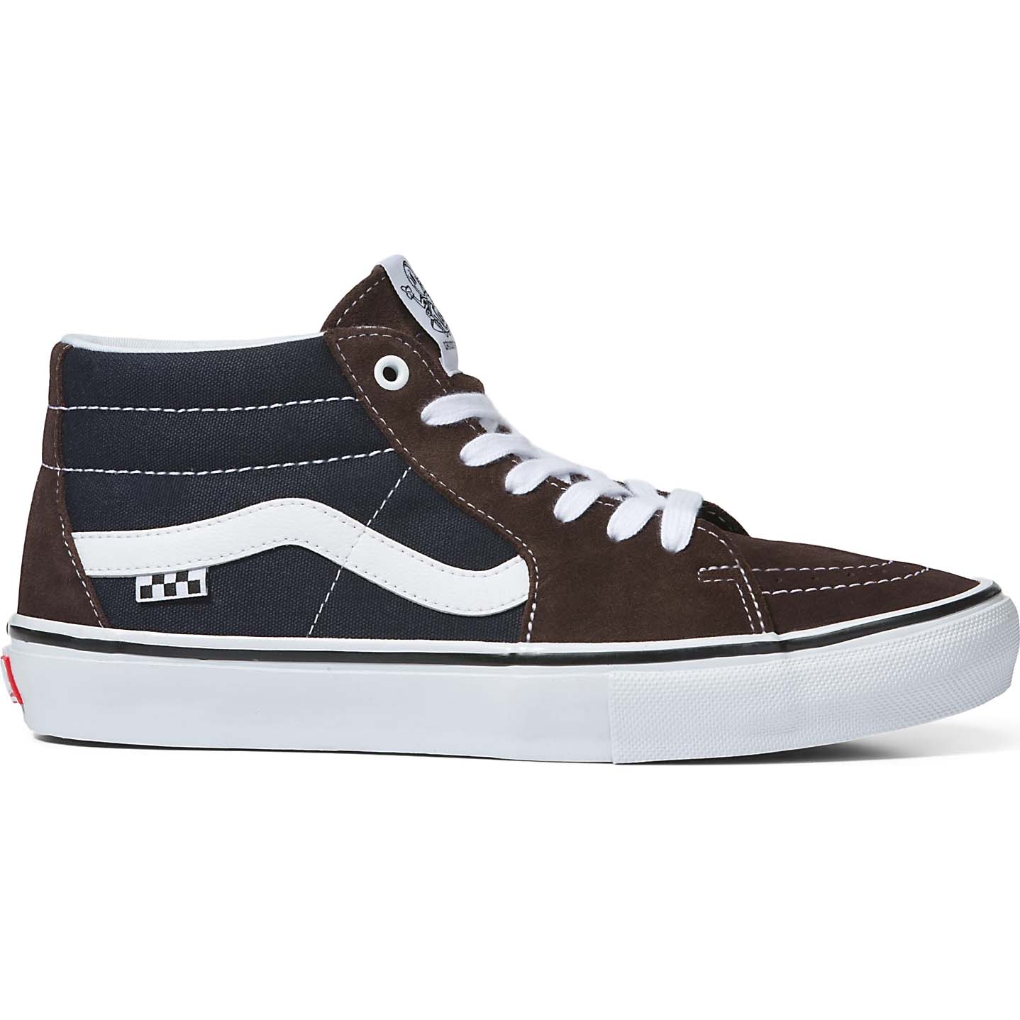 Vans Grosso Mid Skate Shoes Dark Brown Navy SkateHut
