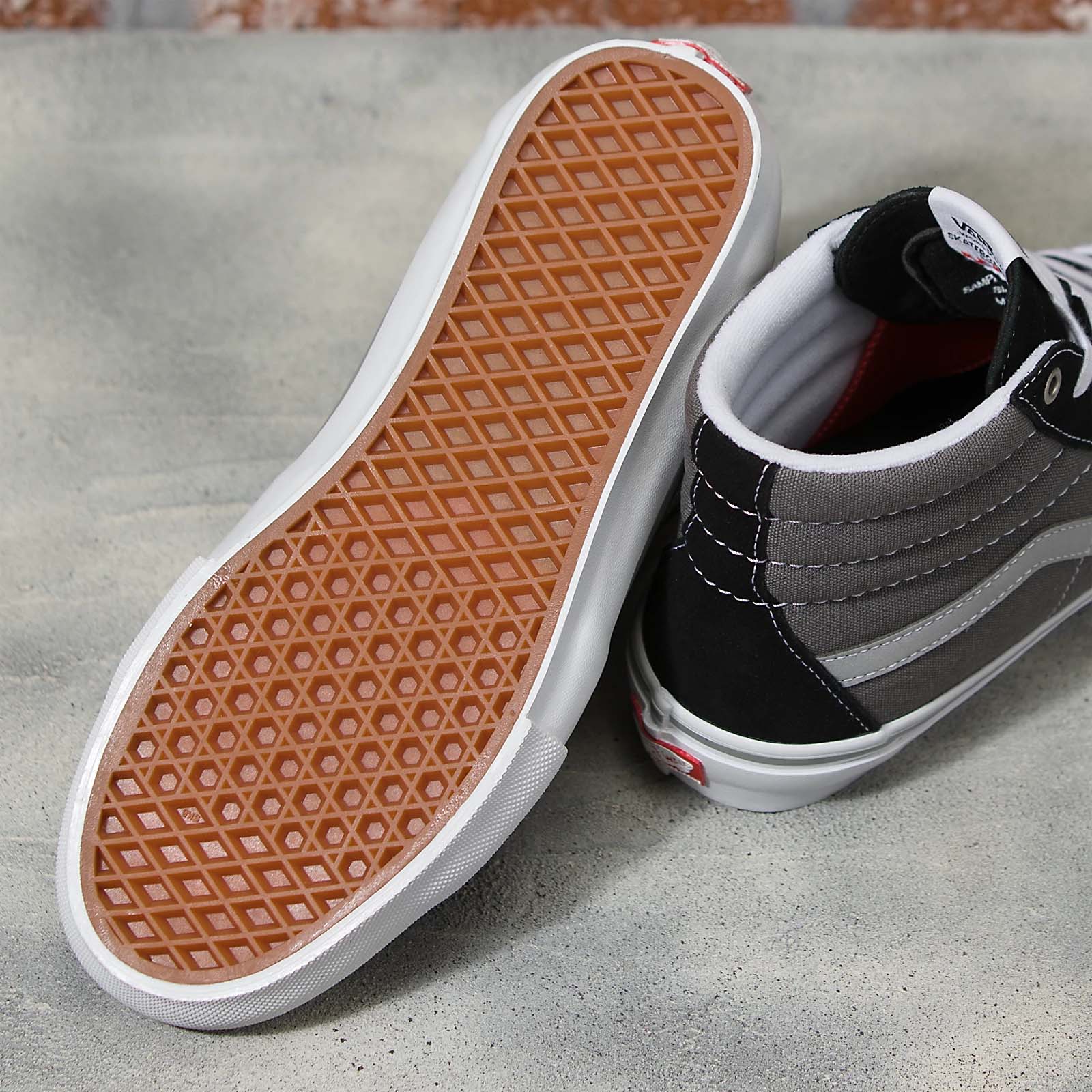 Vans Sk8 Hi Skate Shoes Reflective Black Grey SkateHut