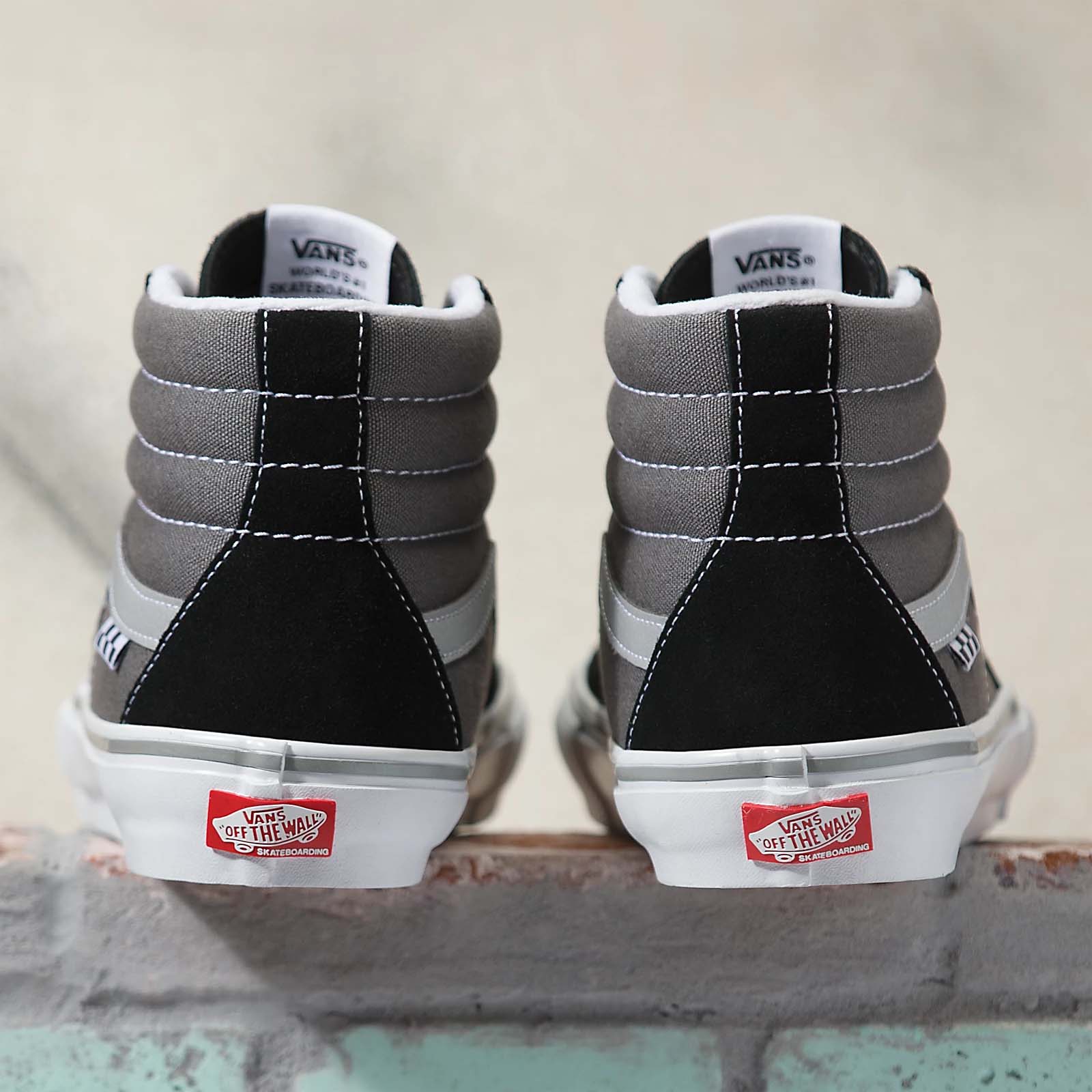 Vans Sk8 Hi Skate Shoes Reflective Black Grey SkateHut