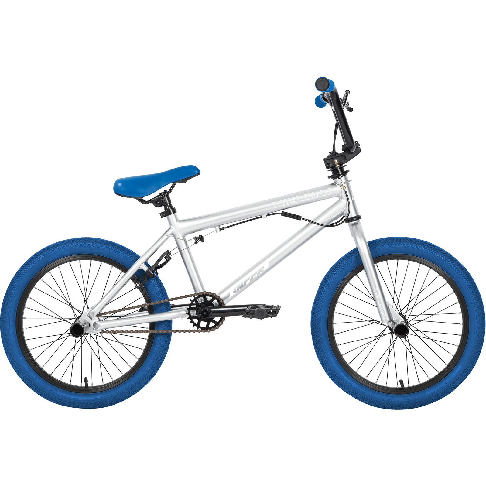 Venom Viper 18 Complete BMX Silver Blue