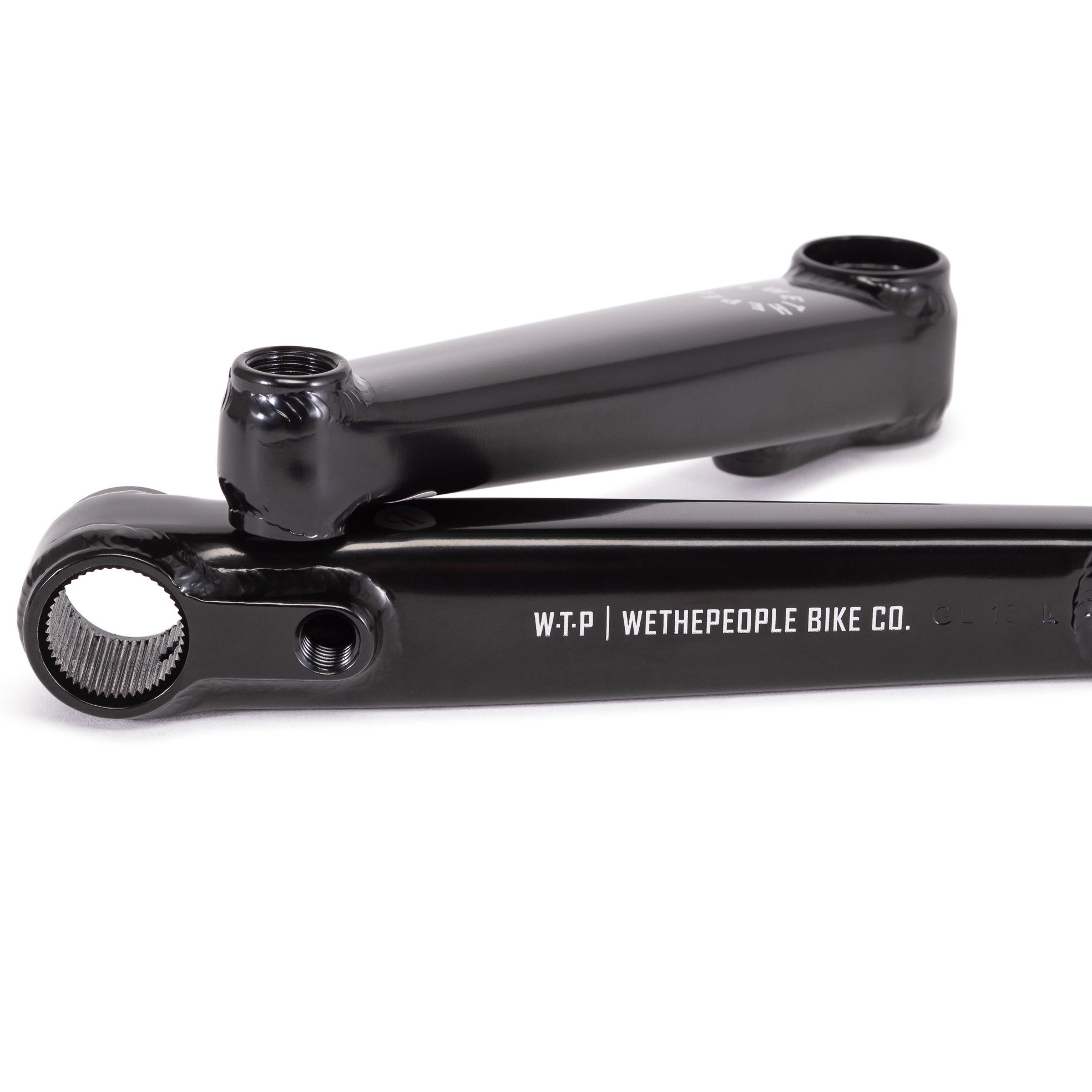 WeThePeople Logic 160mm BMX Cranks Glossy Black SkateHut