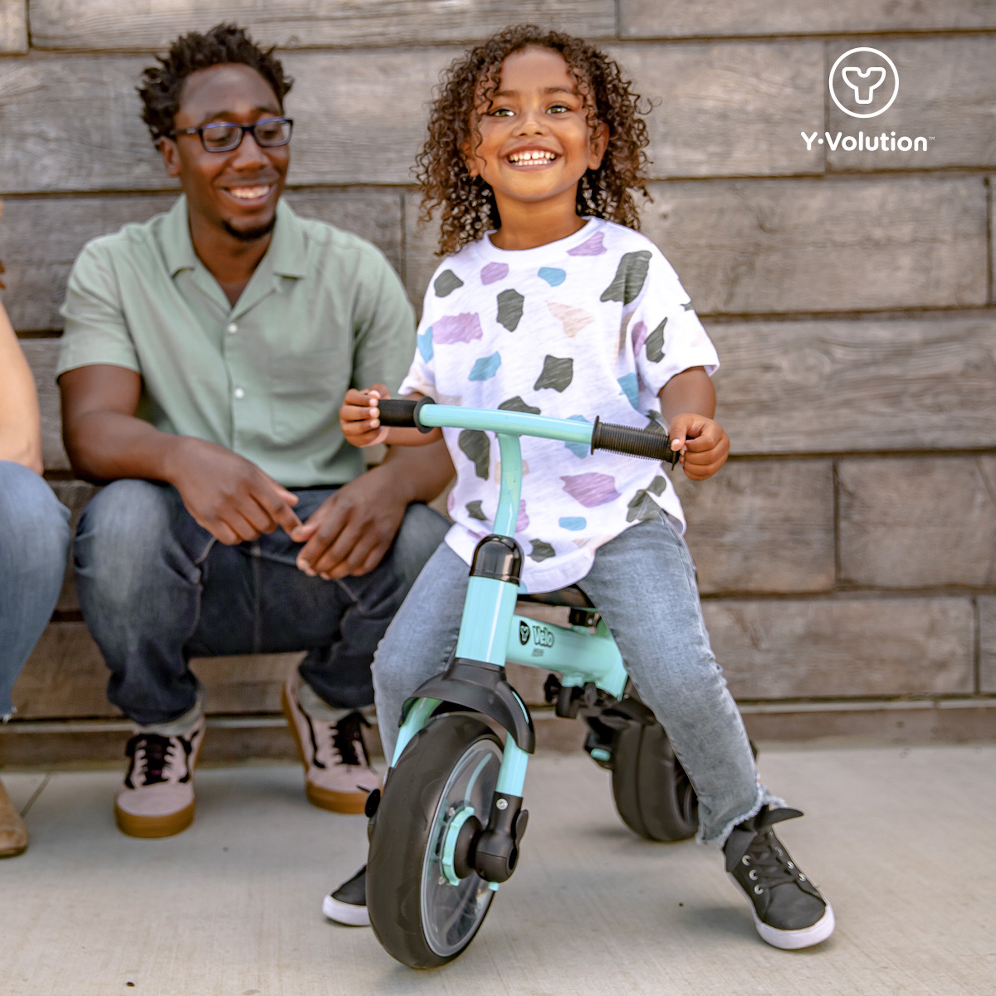 Y Volution YVelo Flippa Balance Bike Green Black SkateHut
