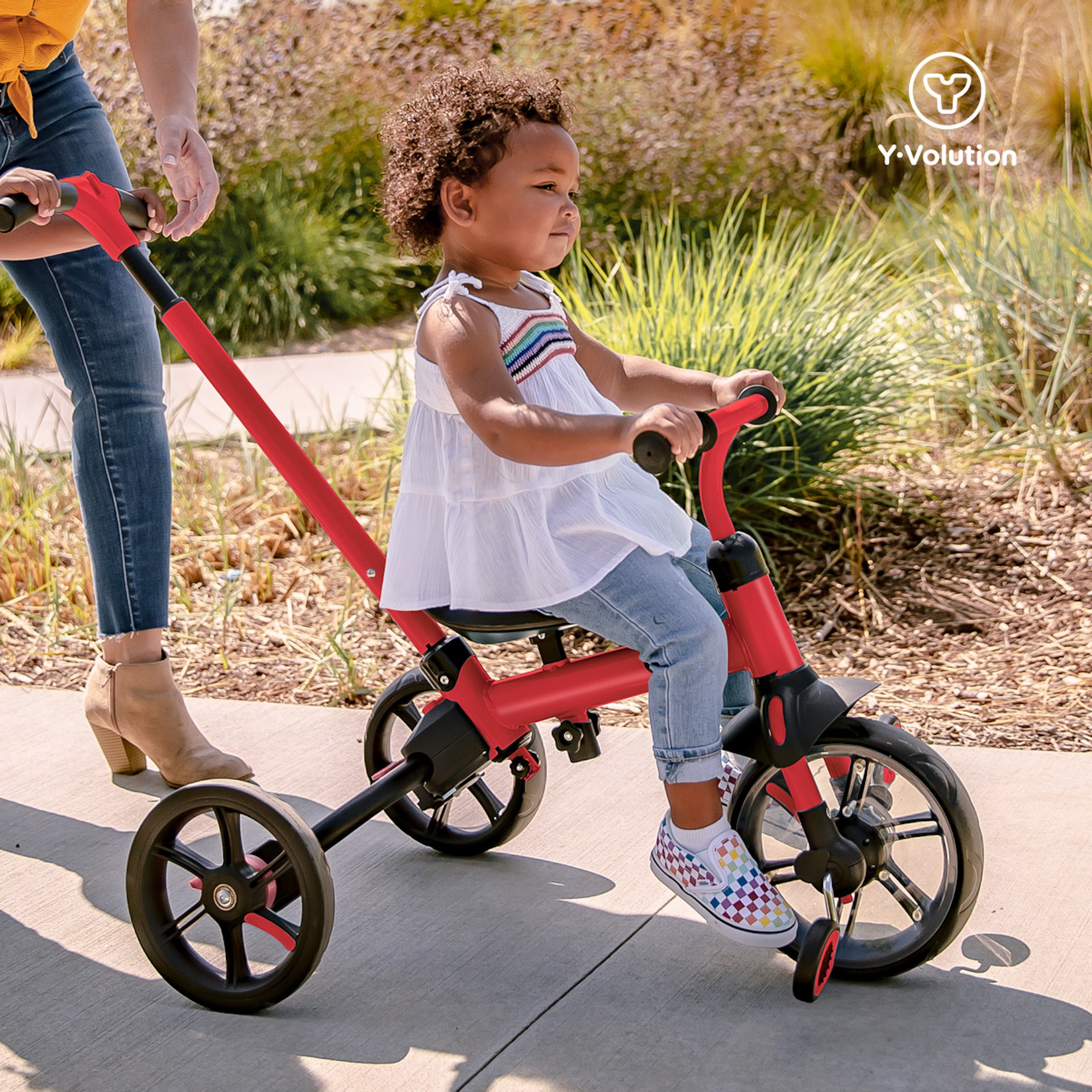 Y Volution YVelo Flippa Balance Bike Red Black SkateHut