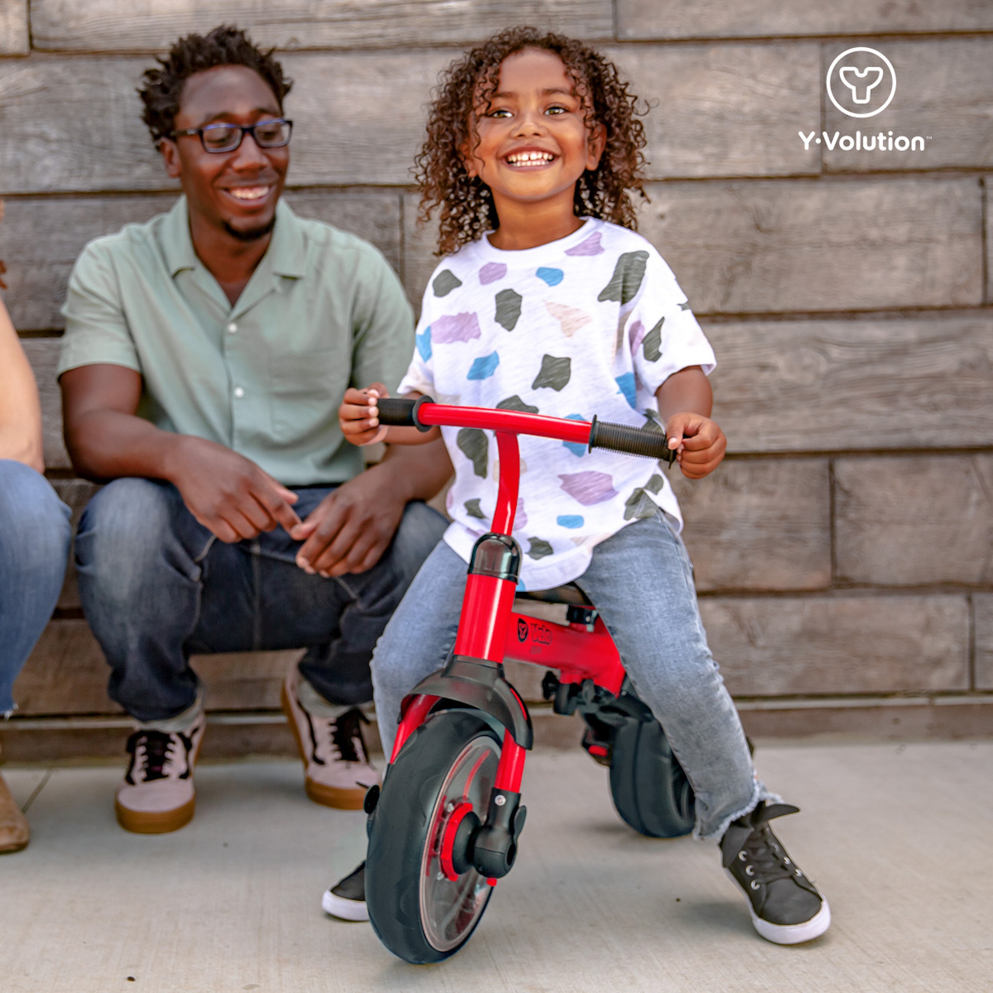 Y Volution YVelo Flippa Balance Bike Red Black SkateHut