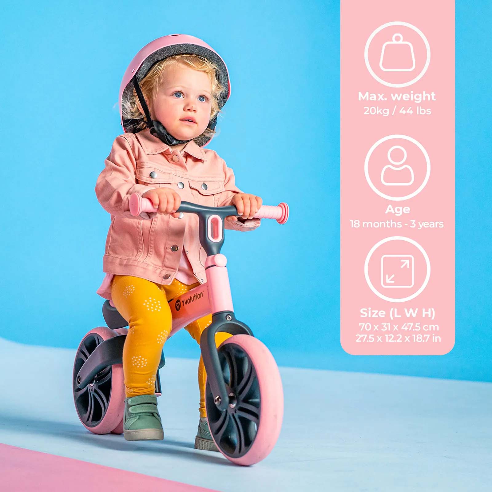 Y Volution Velo Junior Balance Bike Pink