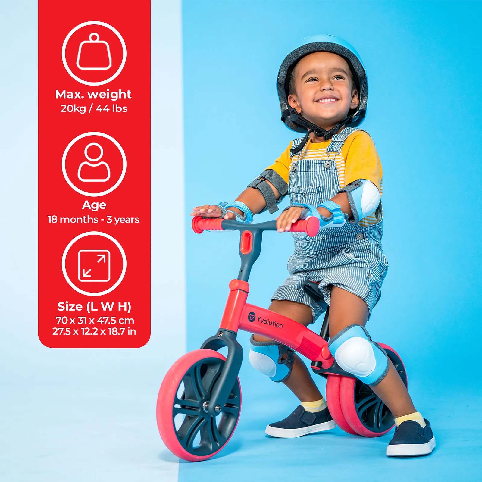 Y Volution Velo Junior Balance Bike Red SkateHut