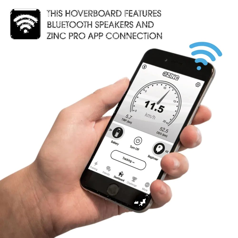 Zinc Smart X Pro Hoverboard Matte Black
