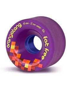 Orangatang Fat Free Freeride 65mm Longboard Wheels - 83a Purple