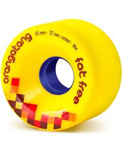Orangatang Fat Free Freeride 65mm Longboard Wheels - 86a Yellow