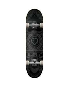 Blueprint Home Heart Complete Skateboard - Black/Black 8.25"