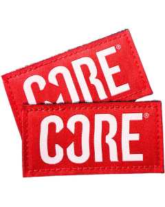 CORE Velcro Knee Pad Tags - Red (Pair)