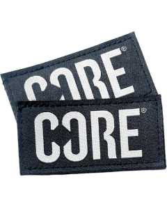 CORE Velcro Knee Pad Tags - Black (Pair)