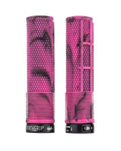 DMR Brendog DeathGrip Thick Flangeless Mountain Bike Grips - Marble Pink