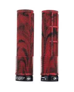 DMR Brendog DeathGrip Thick Flangeless Mountain Bike Grips - Marble Red