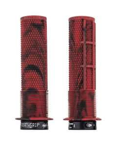 DMR Brendog DeathGrip Thin Flanged Mountain Bike Grips - Marble Red