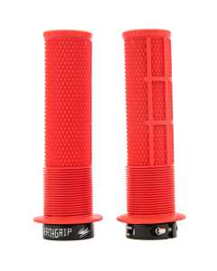 DMR Brendog DeathGrip Thin Flanged Mountain Bike Grips - Red