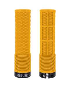 DMR Brendog DeathGrip Thick Flangeless Mountain Bike Grips - Gul Yellow