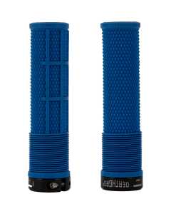 DMR Brendog DeathGrip Thick Flangeless Mountain Bike Grips - Navy Blue
