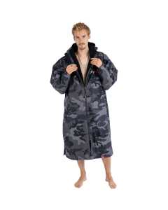 Dryrobe Advance Long Sleeve V3 Changing Robe - Black/Camoflage/Black