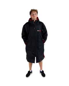 Dryrobe Advance Long Sleeve V3 Changing Robe - Black/Red