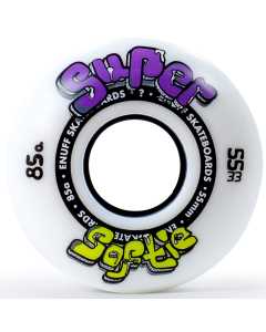 Enuff Super Softies Skateboard Wheels - White 55mm