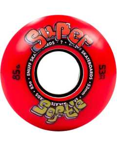 Enuff Super Softies Skateboard Wheels - Red 53mm