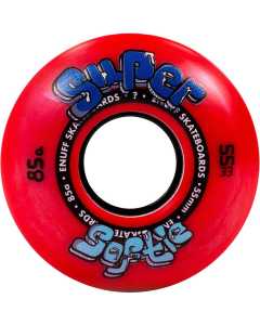 Enuff Super Softies Skateboard Wheels - Red 55mm