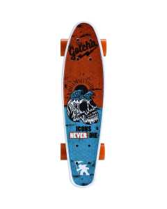 Gotcha Icons Never Die Complete Cruiser Skateboard - White/Multi 22"
