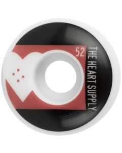 The Heart Supply Even Skateboard Wheels - Red 52mm
