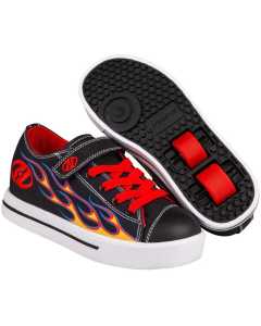 Heelys Snazzy X2 - Black/Yellow/Red Flame