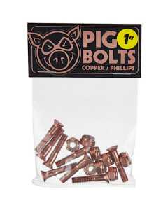 Pig Wheels 1'' Phillips Skateboard Truck Bolts - Copper