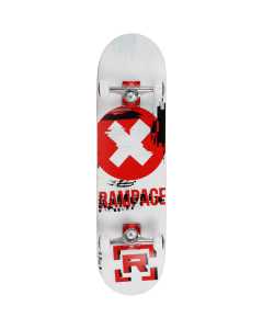 Rampage Glitch Delete Complete Skateboard - White 8''