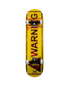 Rampage Glitch Warning Complete Skateboard - Yellow 8''