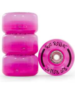 Rio Roller Light Up Quad Roller Skate Wheels 58mm - Frost Pink