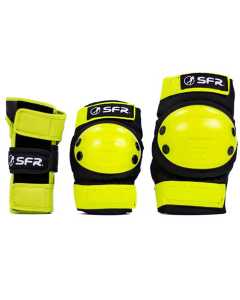 SFR Youth Ramp Triple Pad Set - Black/Lime