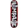 Rampage Block Logo Complete Skateboard - Red/Black 8