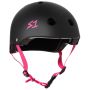 S1 Lifer Multi Impact Helmet - Black Matt/Pink Strap
